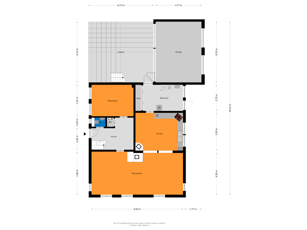 View floorplan of Begane Grond of Haarsteegsestraat 49