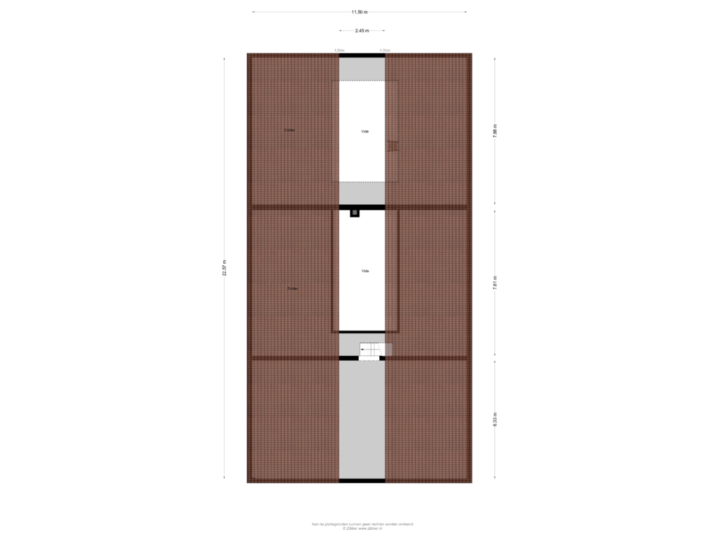 View floorplan of Zolder of Haarsteegsestraat 49