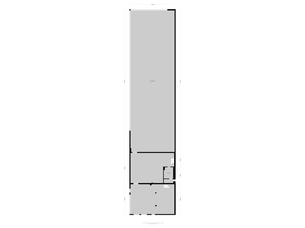 View floorplan of Begane Grond Bijgebouw of Haarsteegsestraat 49