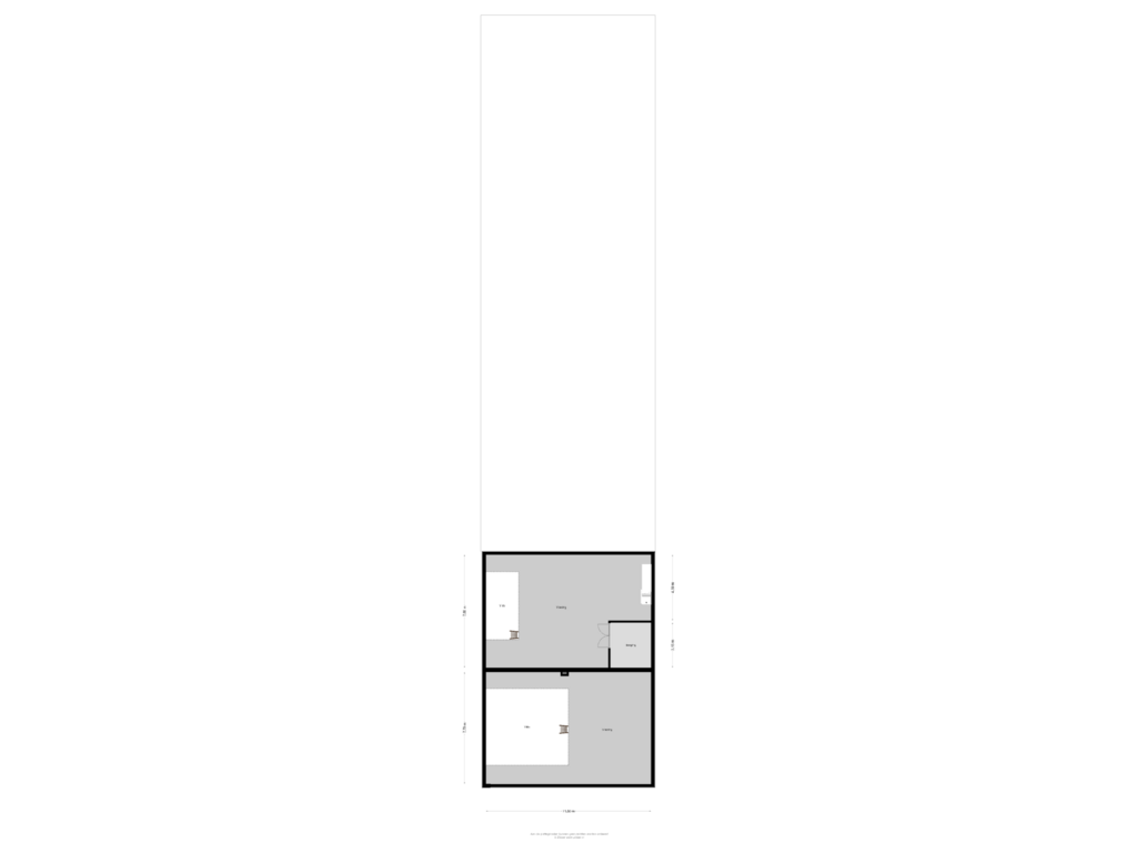 View floorplan of Eerste Verdieping Bijgebouw of Haarsteegsestraat 49