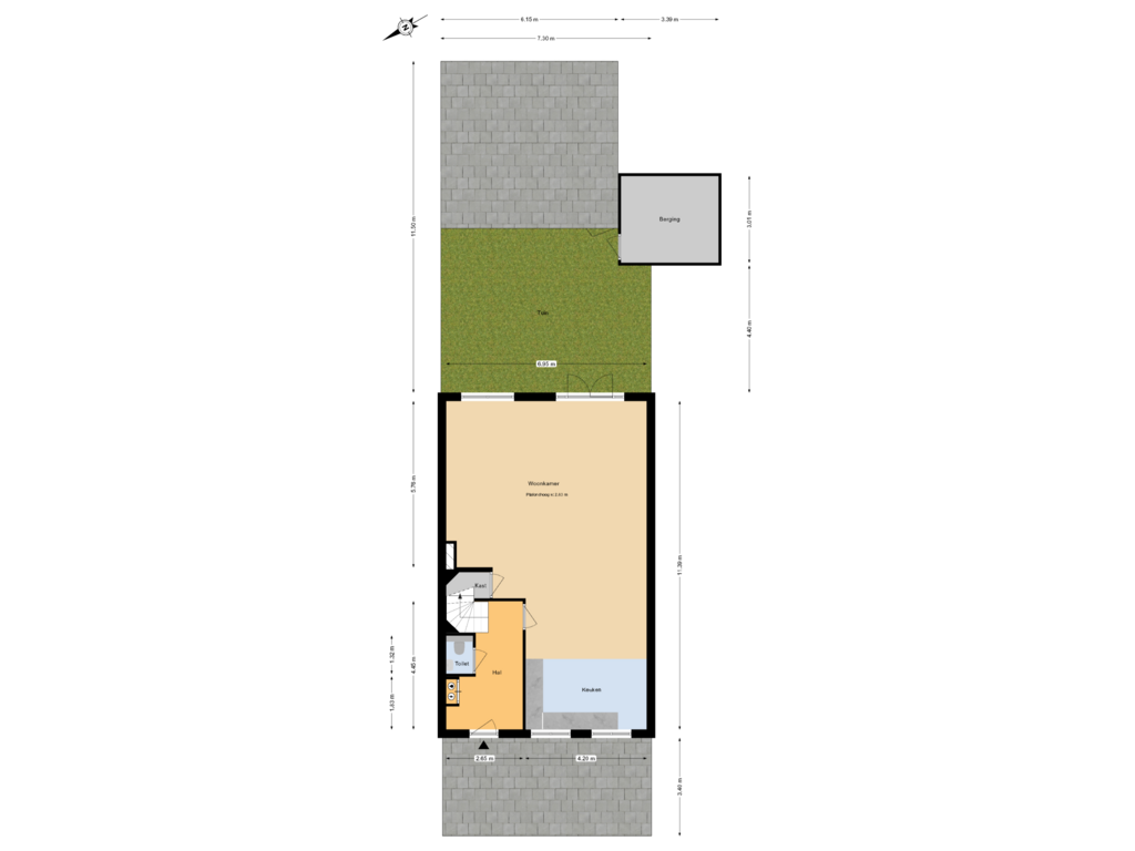 View floorplan of Begane grond tuin of Godschalkstraat 94