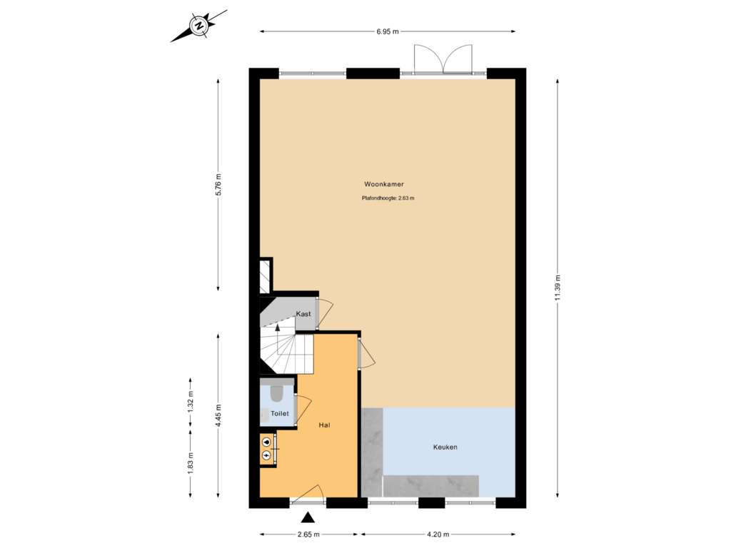 View floorplan of Begane grond of Godschalkstraat 94