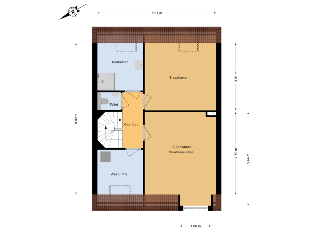 View floorplan of 1e Verdieping of Godschalkstraat 94