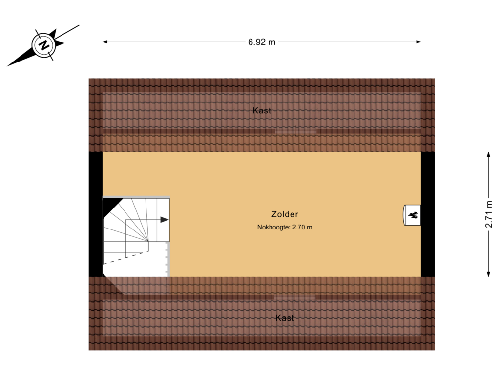 View floorplan of 2e Verdieping of Godschalkstraat 94