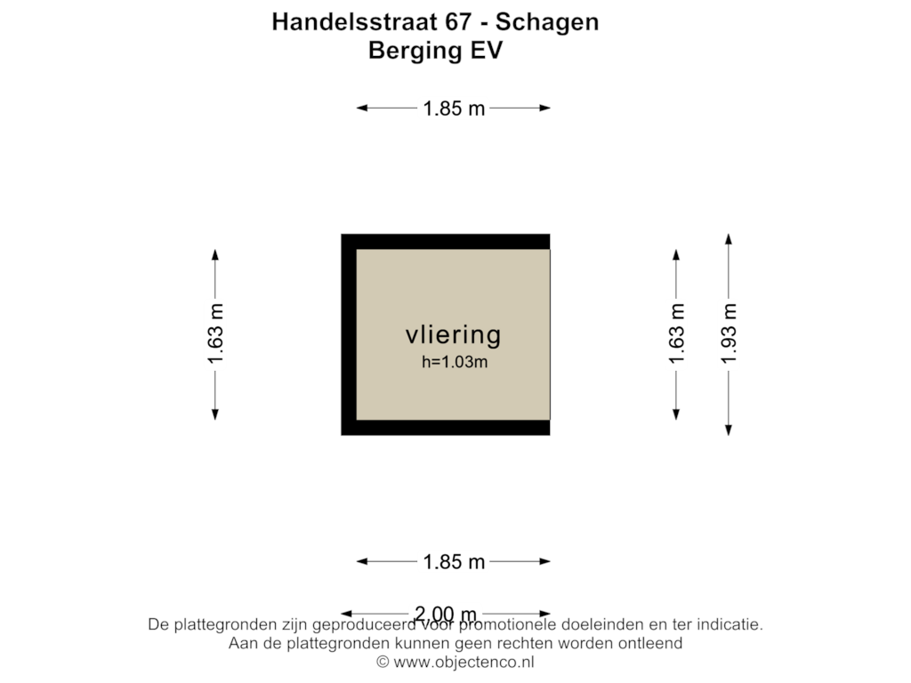 Bekijk plattegrond van BERGING EV van Handelsstraat 67