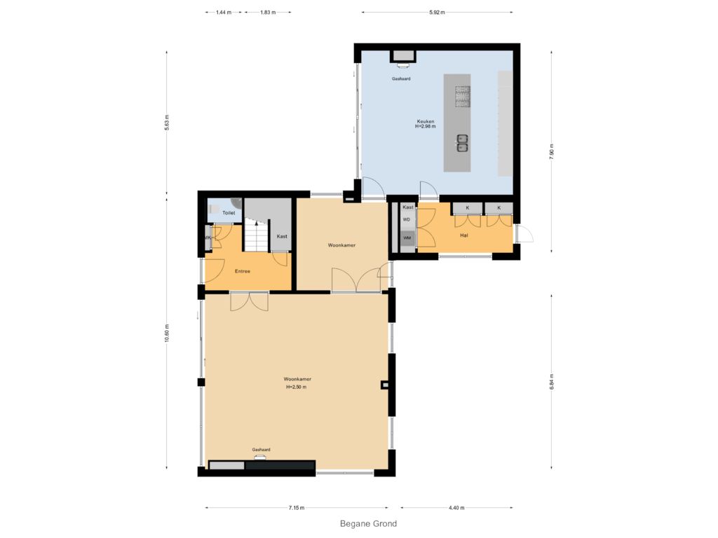 View floorplan of Begane Grond of Hallstein-Nes 21