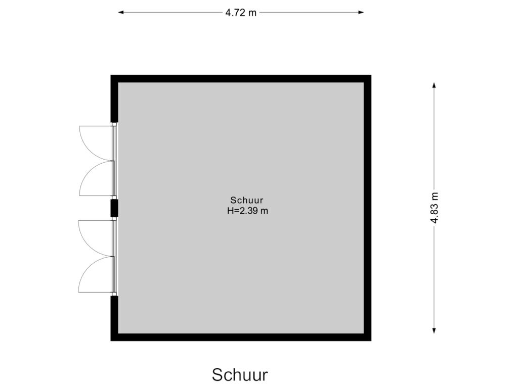 View floorplan of Schuur of Hallstein-Nes 21