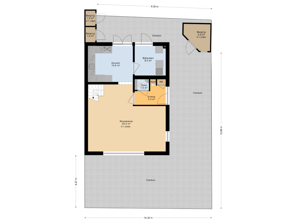 Bekijk plattegrond van Situatie van Dammeloane 1-A