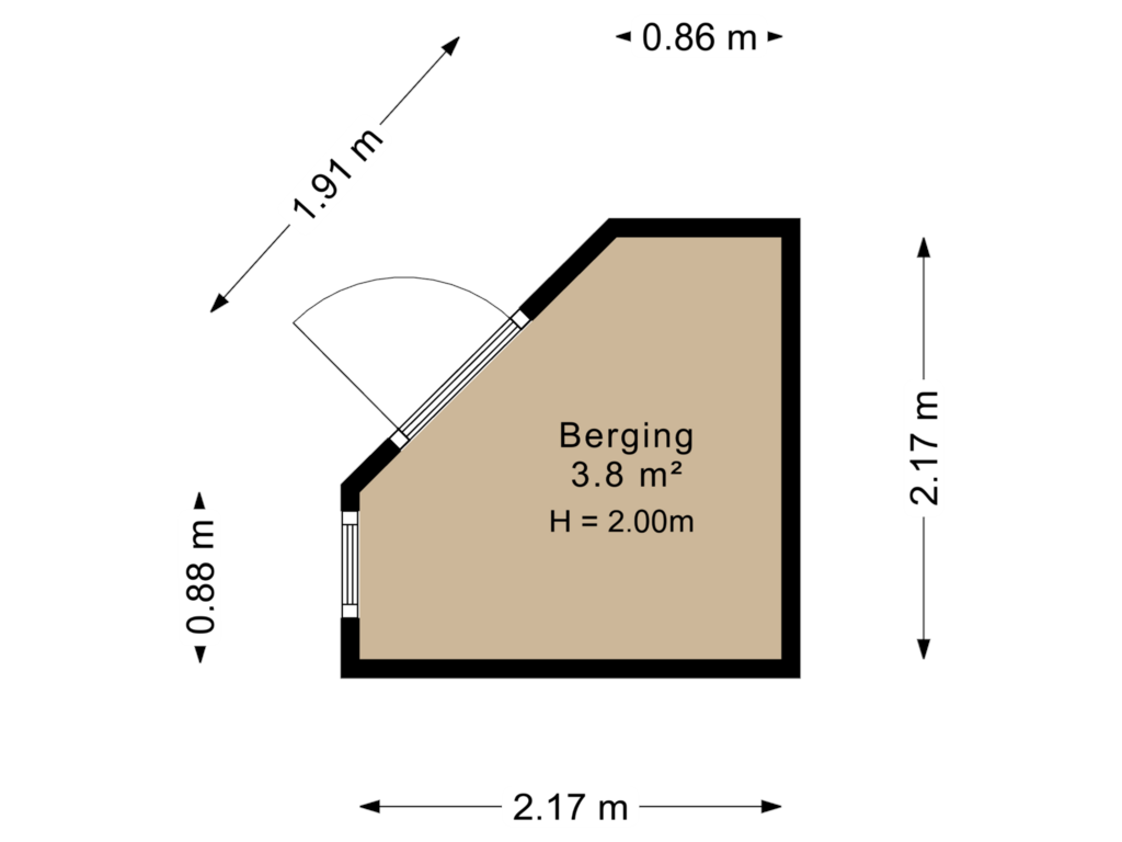 Bekijk plattegrond van Berging 1 van Dammeloane 1-A