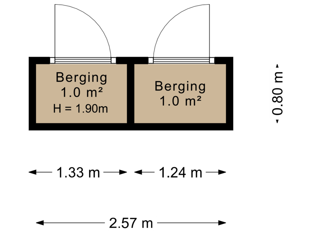 Bekijk plattegrond van Berging 2 van Dammeloane 1-A