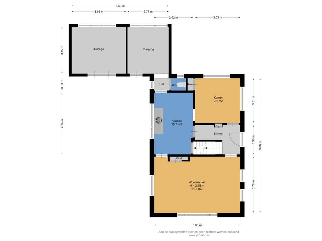 View floorplan of Begane Grond of Emmerhoutstraat 150