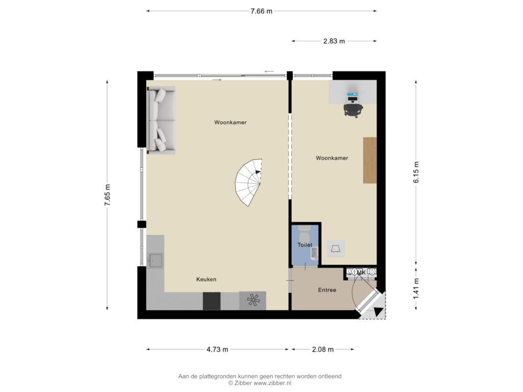 Bekijk plattegrond van Begane grond van Stolphoeve 34