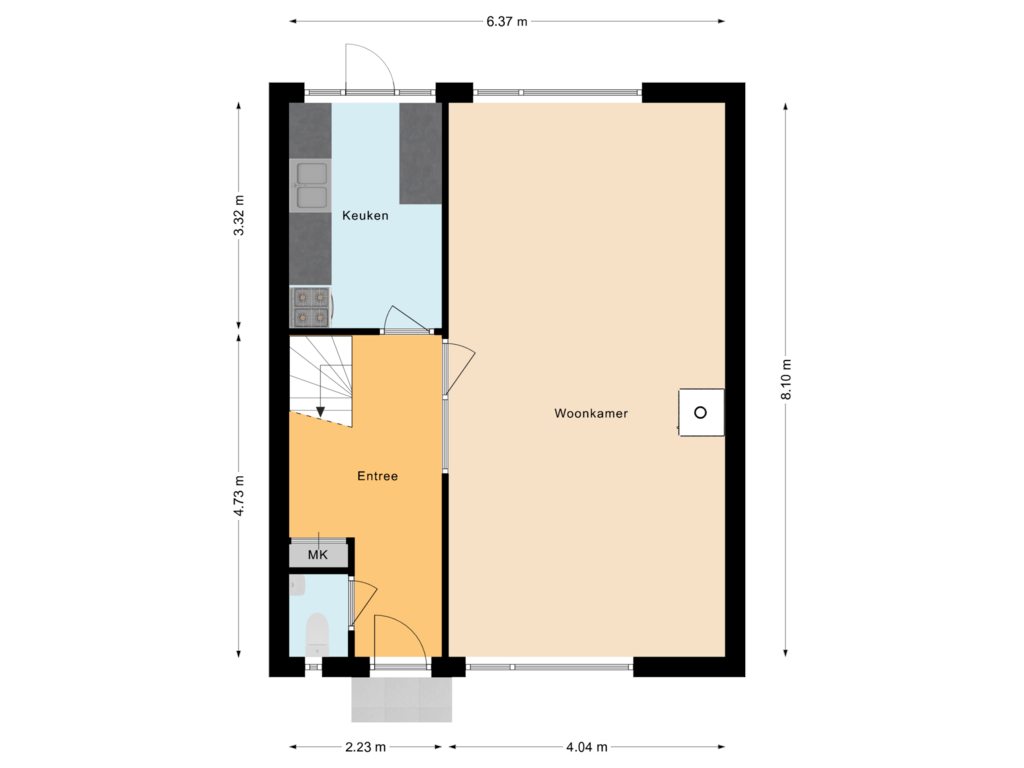 Bekijk plattegrond van Begane Grond van van Hogendorpstraat 60