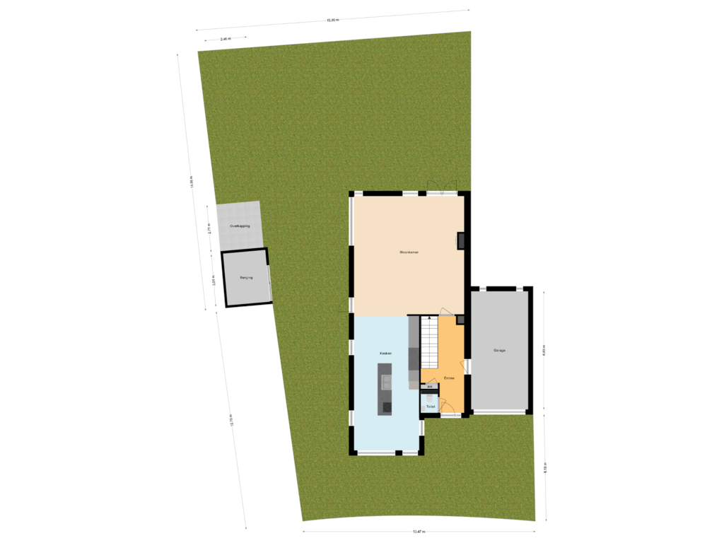 Bekijk plattegrond van Situatie van Johanna Westerdijk erf 29