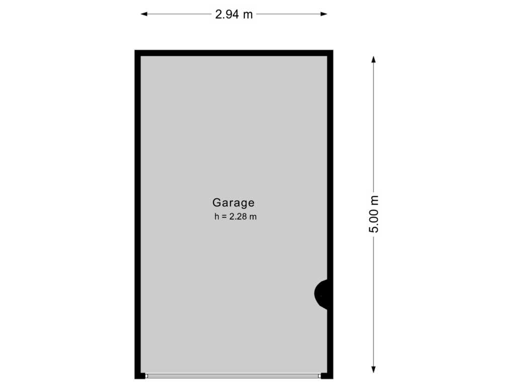 View floorplan of Garage of Kanaalstraat 276