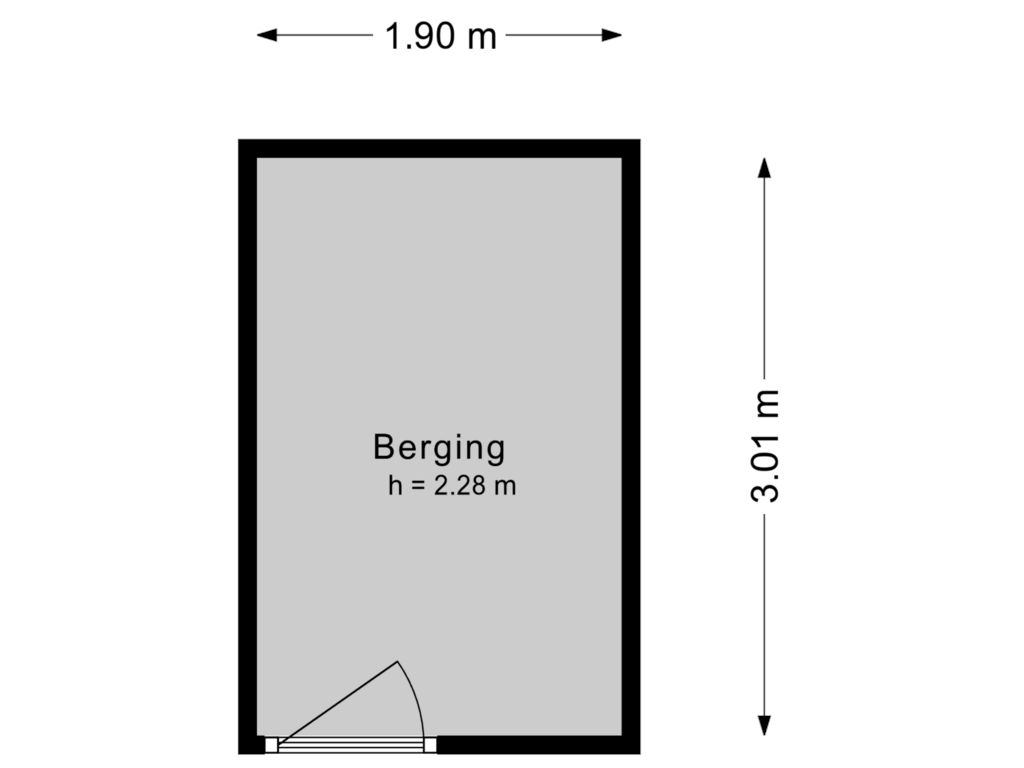 View floorplan of Berging of Kanaalstraat 276