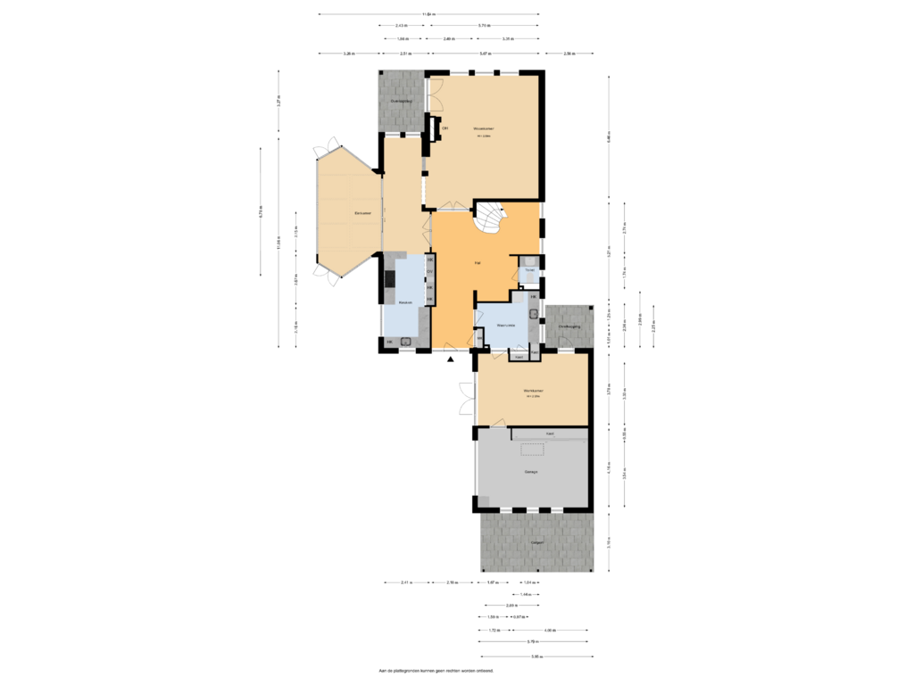 Bekijk plattegrond van Begane grond van Dennenweg 2