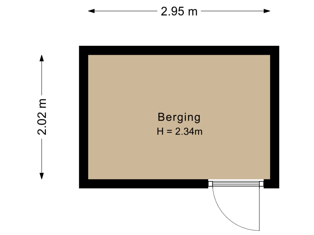 View floorplan of Berging of Molenwal 1-B