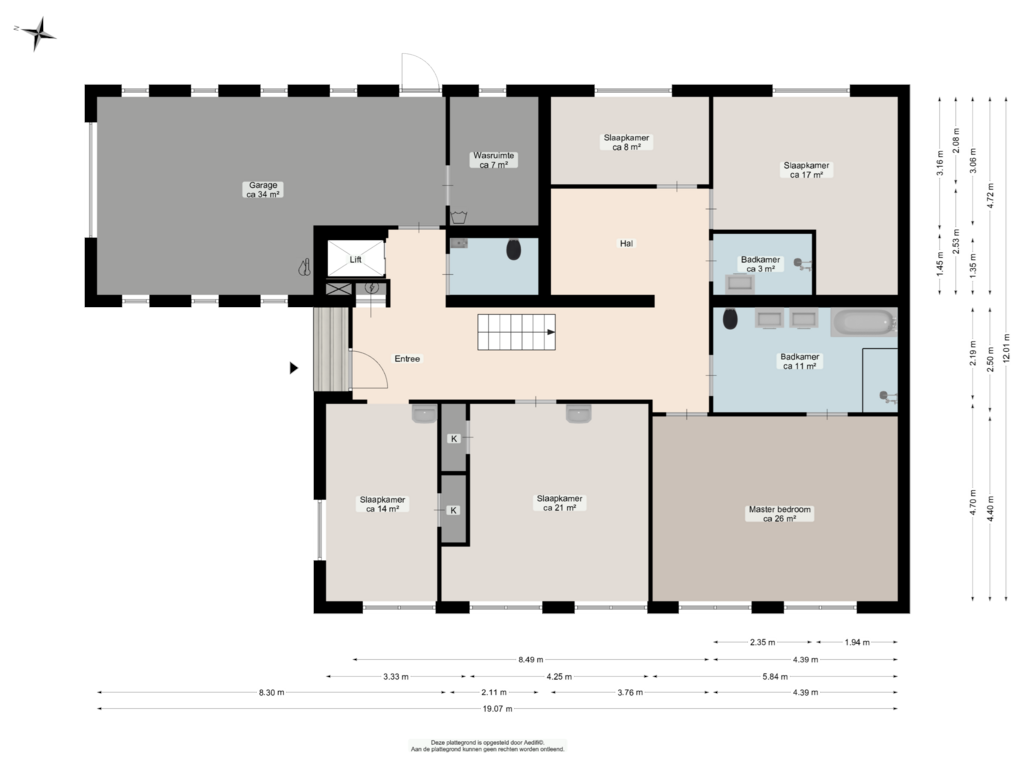 Bekijk plattegrond van Begane grond van Groeveweg 17