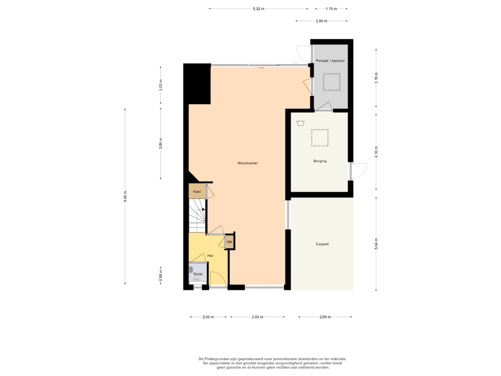 Bekijk plattegrond van First floor van Paulus Potterlaan 10