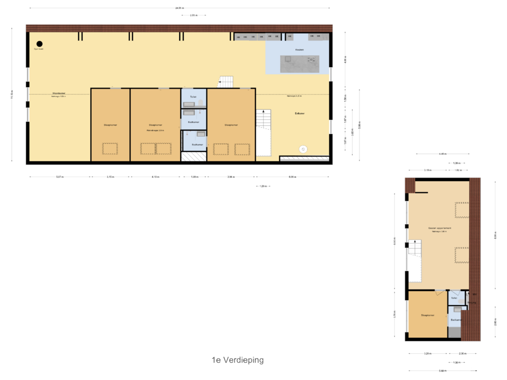 Bekijk plattegrond van 1e Verdieping van Noordvliet 139