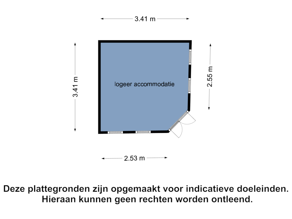 Bekijk plattegrond van logeer accommodatie  1 van Papaverpad 1