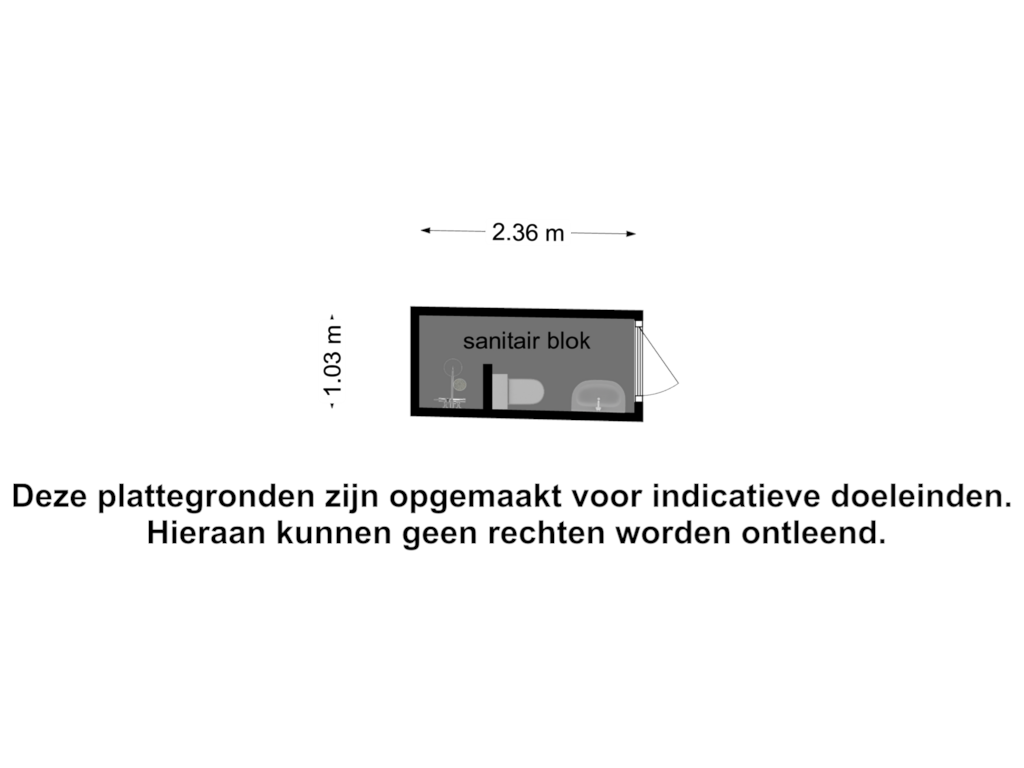 Bekijk plattegrond van Sanitair blok  1 van Papaverpad 1