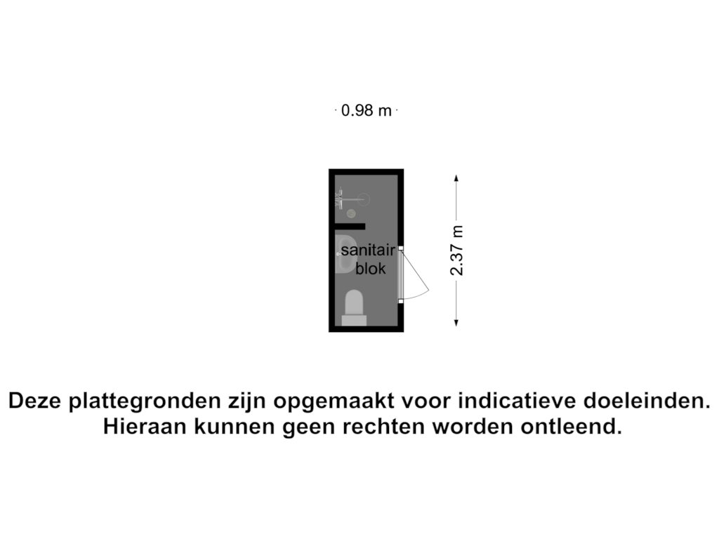 Bekijk plattegrond van Sanitair blok  2 van Papaverpad 1