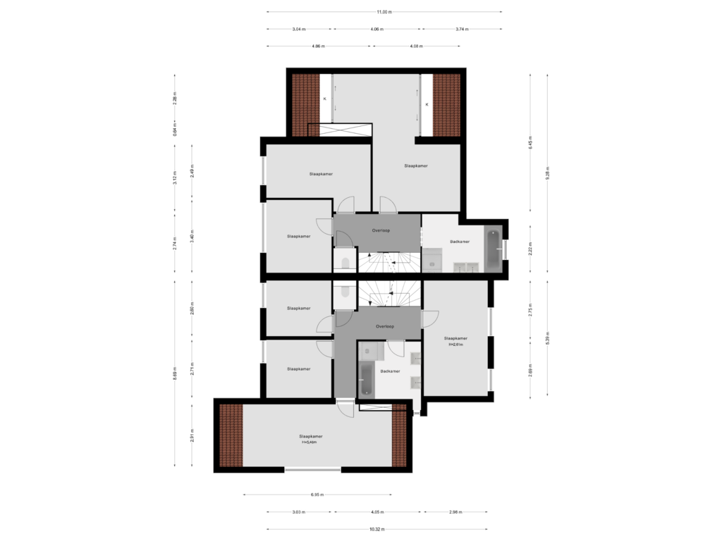 Bekijk plattegrond van 1e Verdieping van Bennebroekerweg 617