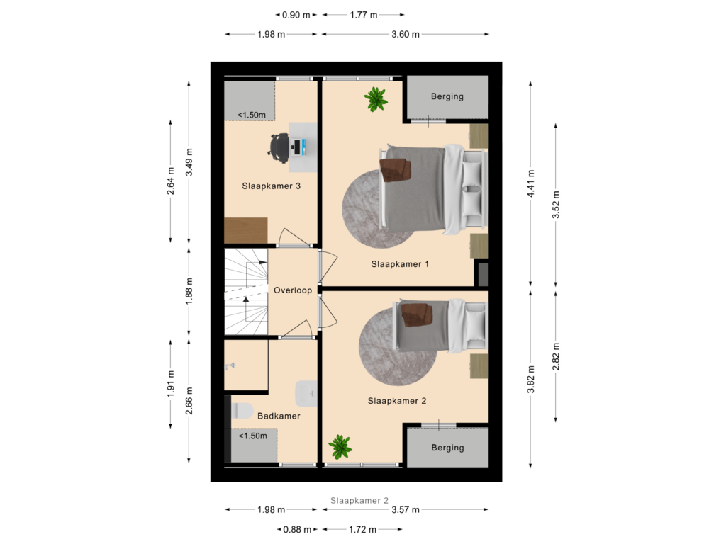 Bekijk plattegrond van Eerste verdieping van Germstraat 33