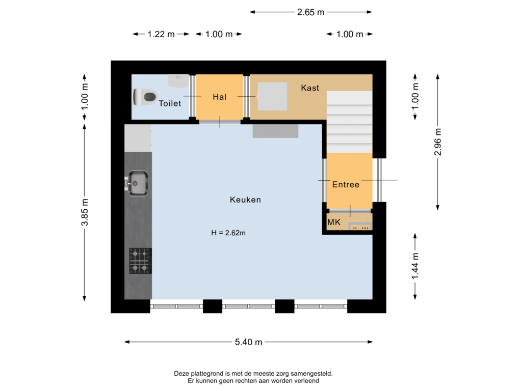 Bekijk plattegrond van Begane grond van Bergweg 13