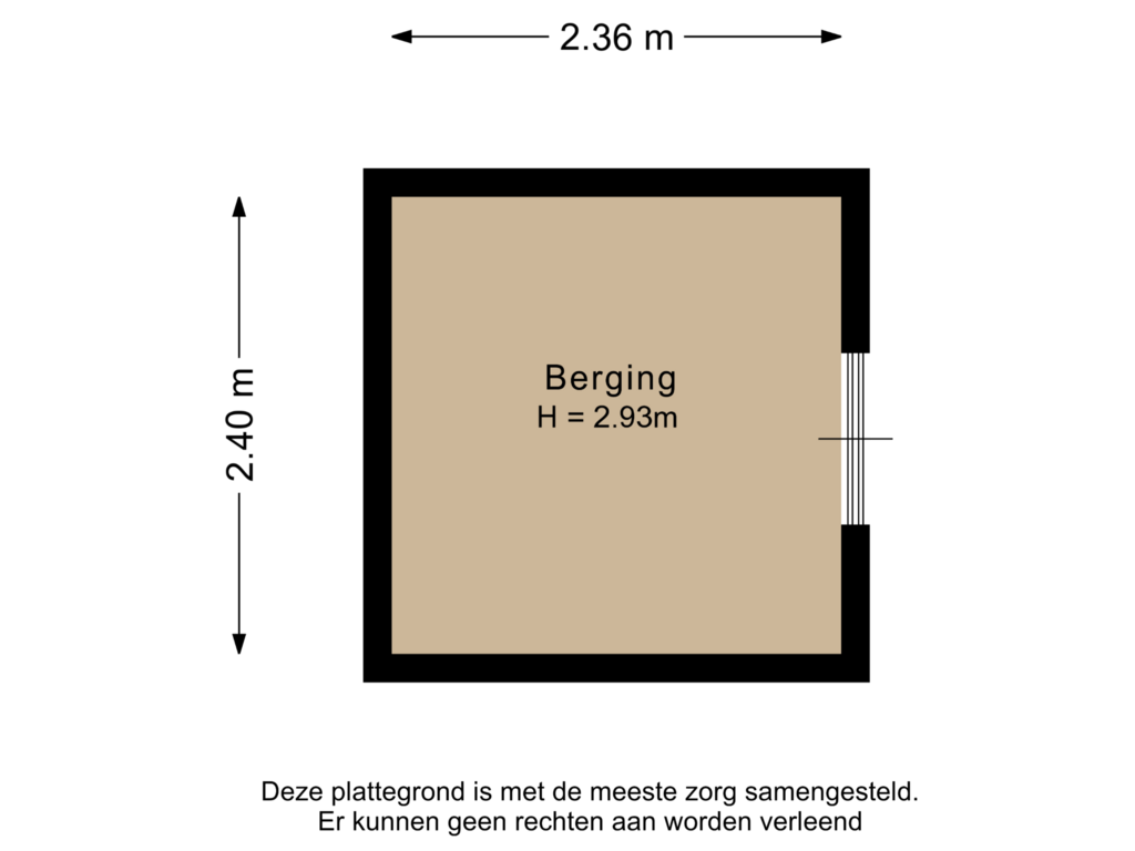 Bekijk plattegrond van Berging van Bergweg 13