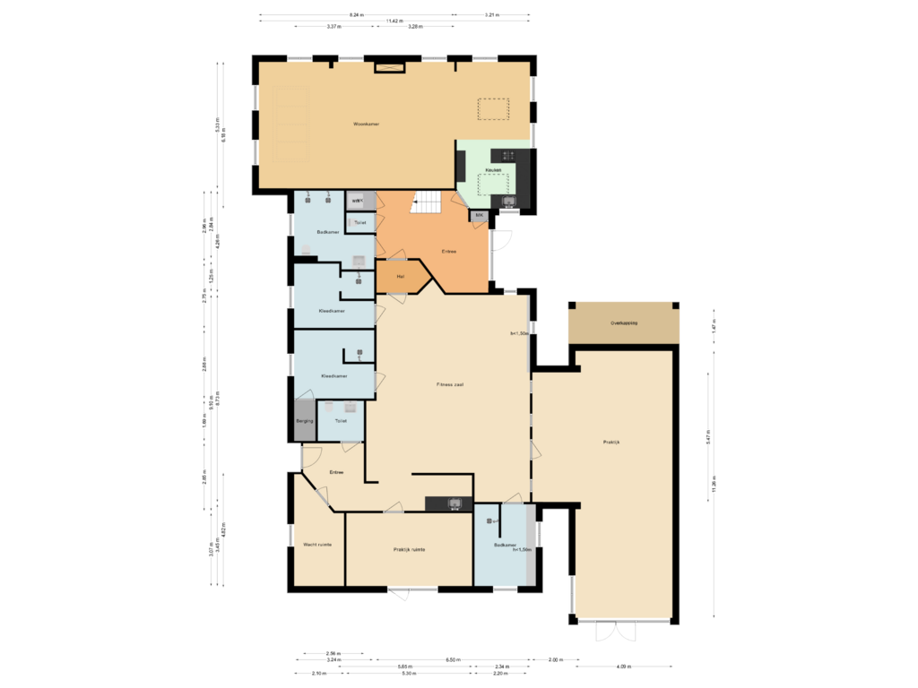 Bekijk plattegrond van Begane grond van Dorpsstraat 68