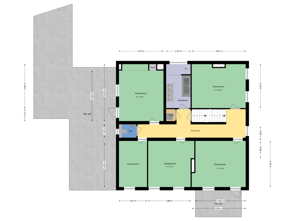 Bekijk plattegrond van 1e Verdieping van Kanaal Noord 120