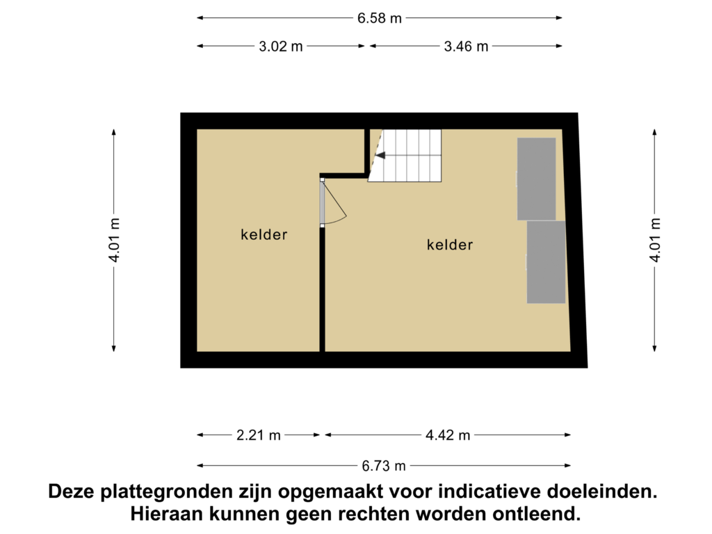 Bekijk plattegrond van Kelder van Oosterhamrikkade 32