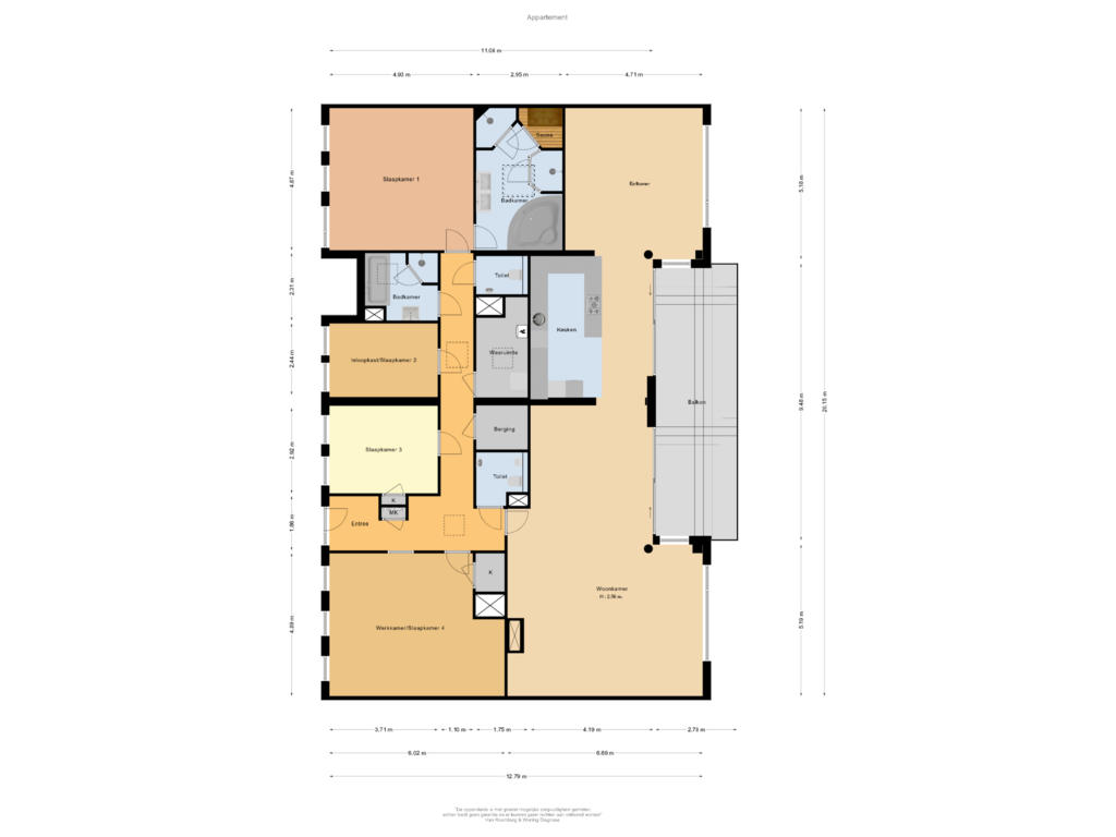 Bekijk plattegrond van Appartement van Vriendschaplaan 35