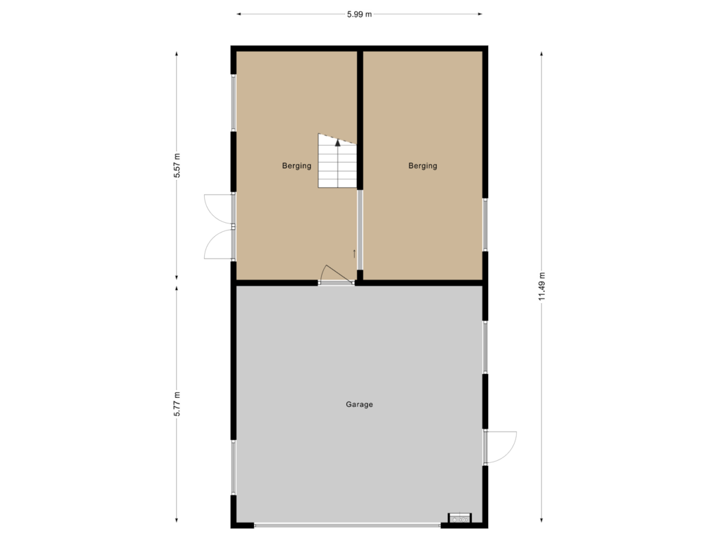 Bekijk plattegrond van Garage van Jan Weitkamplaan 10-A