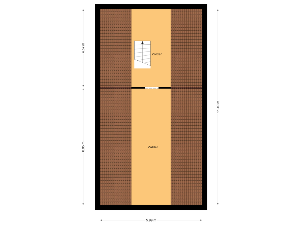 Bekijk plattegrond van Garage zolder van Jan Weitkamplaan 10-A