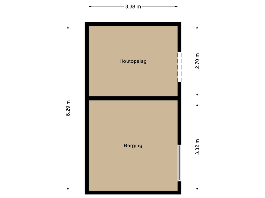 Bekijk plattegrond van Berging van Jan Weitkamplaan 10-A