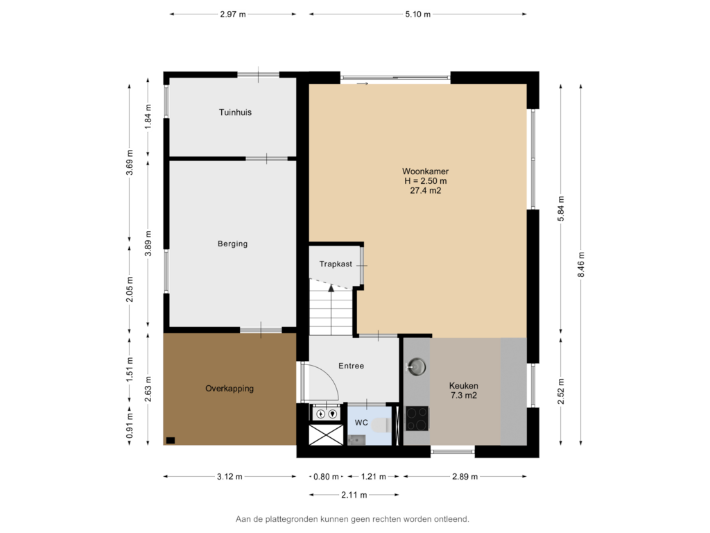 Bekijk plattegrond van Begane Grond van Seel 29