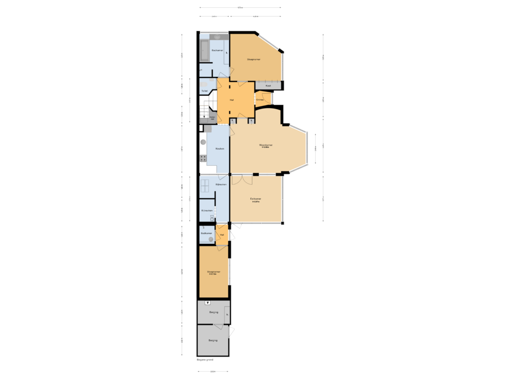 Bekijk plattegrond van Begane grond van Meerwijklaan 5