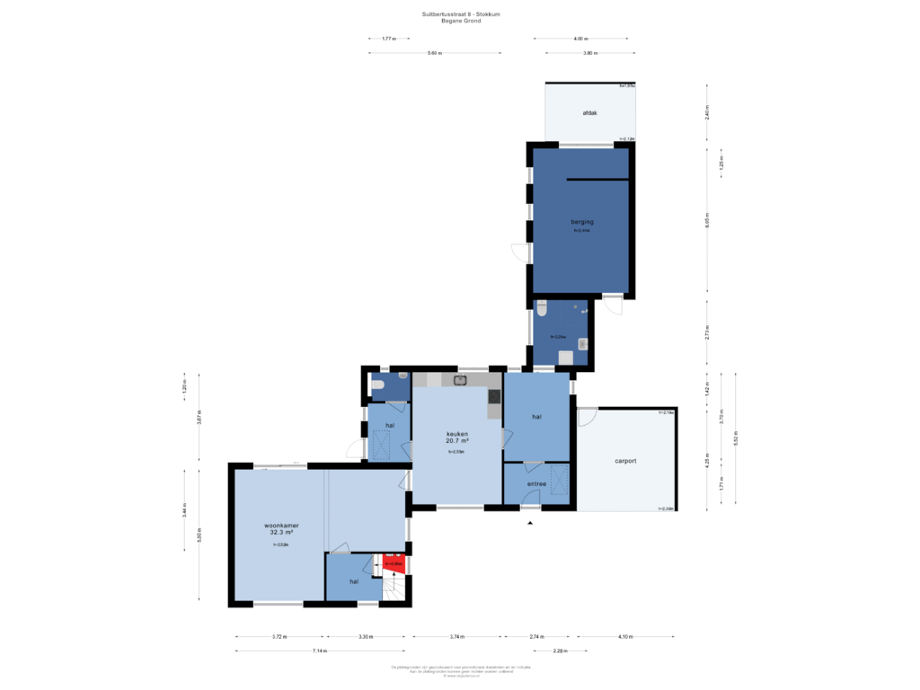 Bekijk plattegrond van BEGANE GROND van Suitbertusstraat 8