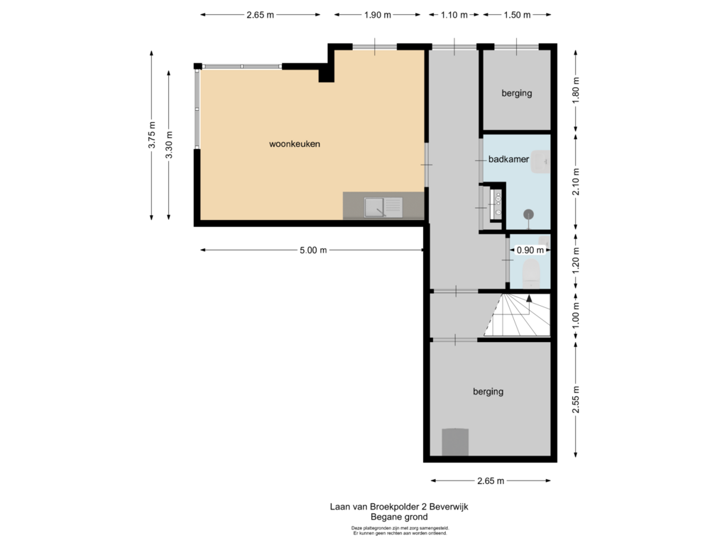 View floorplan of Begane grond of Laan van Broekpolder 2