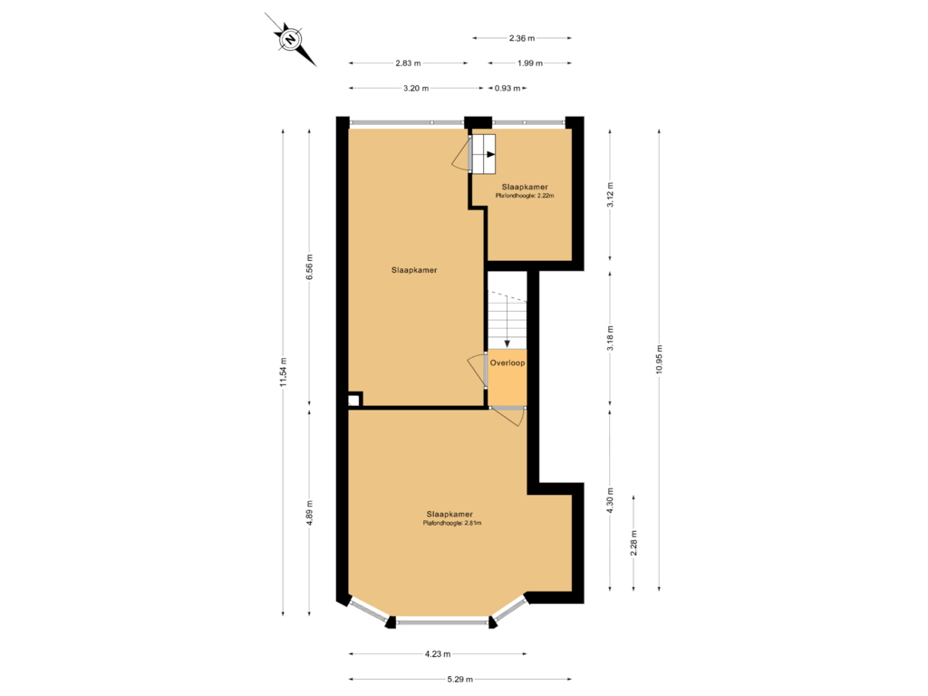 Bekijk plattegrond van 2e Verdieping van Professor Kamerlingh Onneslaan 189-A