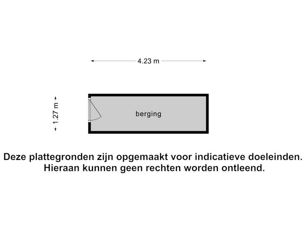 View floorplan of Berging of J H Tromp Meestersstraat 2-G