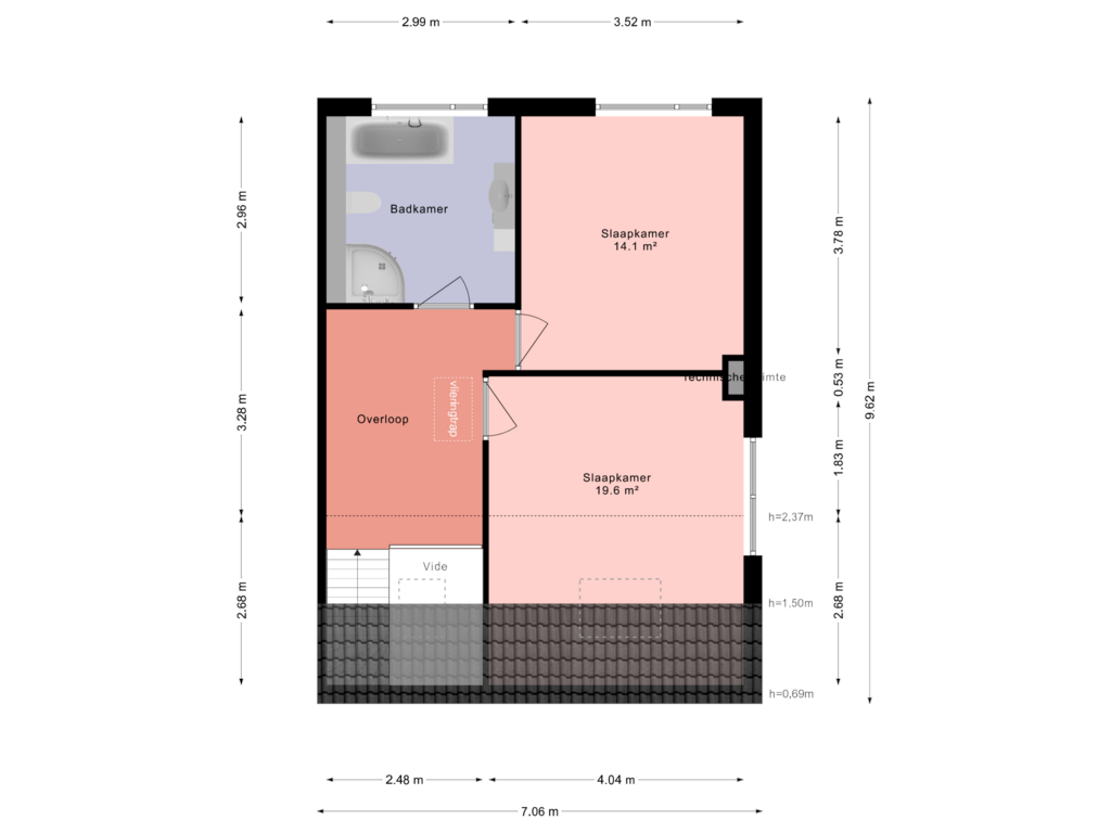 Bekijk plattegrond van Eerste verdieping van Potgieterstraat 35