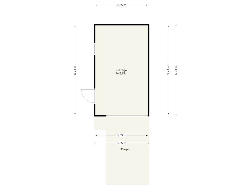 Bekijk plattegrond van Garage van Potgieterstraat 35