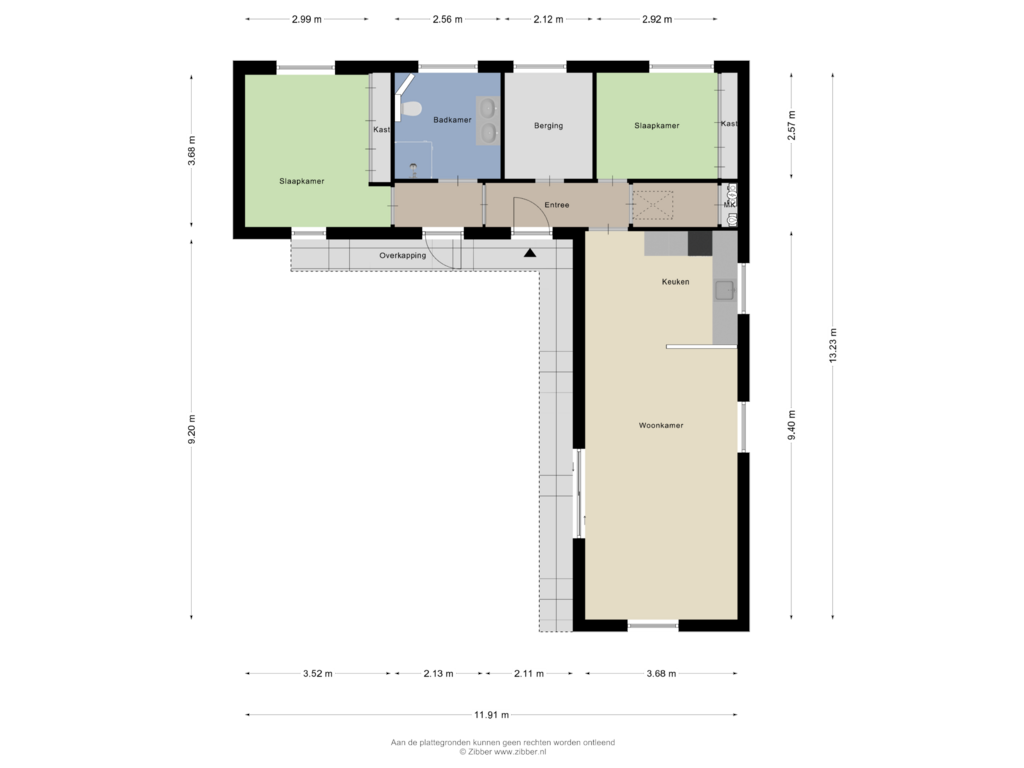 View floorplan of Begane Grond of Foarwei 21-3