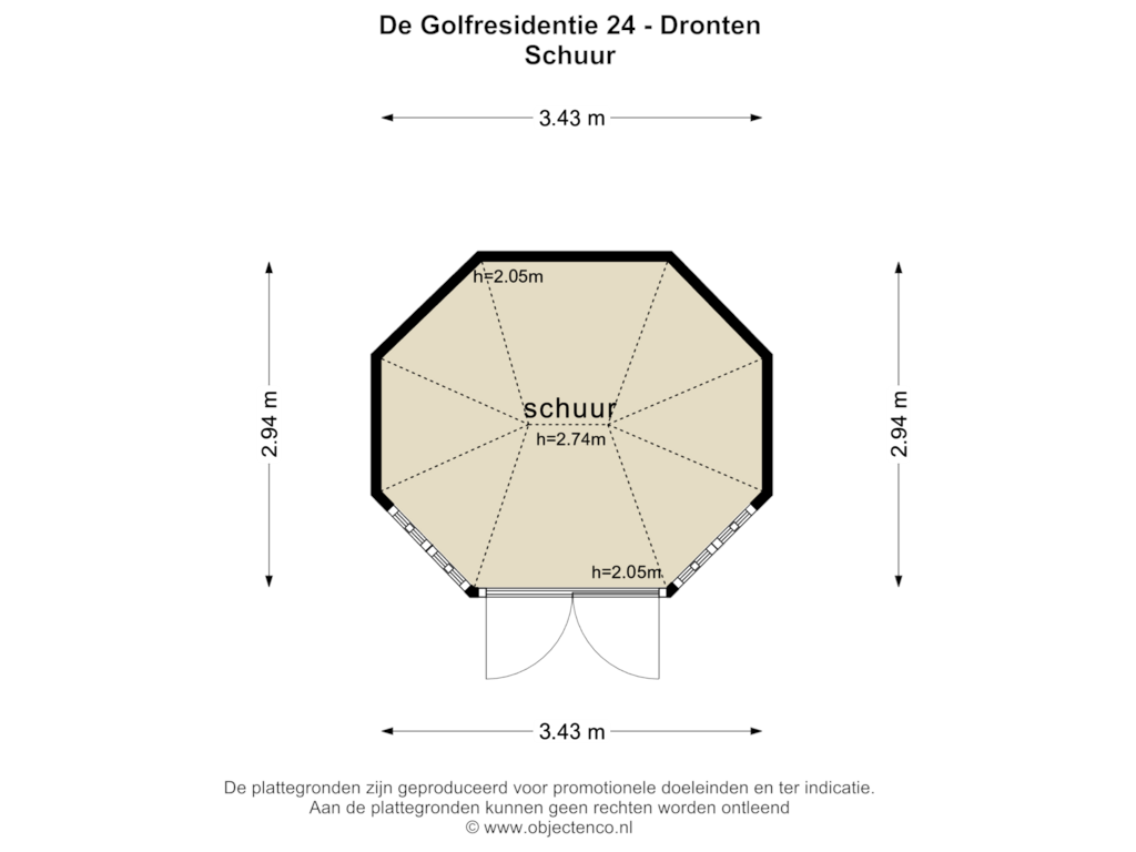 Bekijk plattegrond van Schuur van Golfresidentie 24