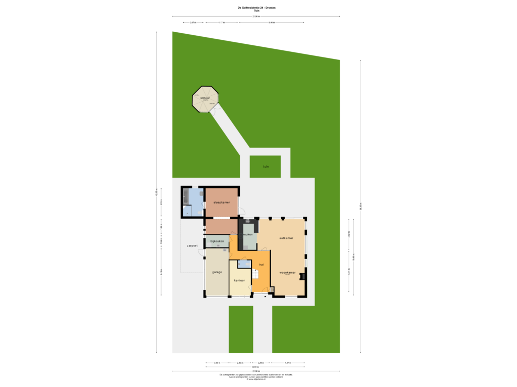 Bekijk plattegrond van Tuin van Golfresidentie 24